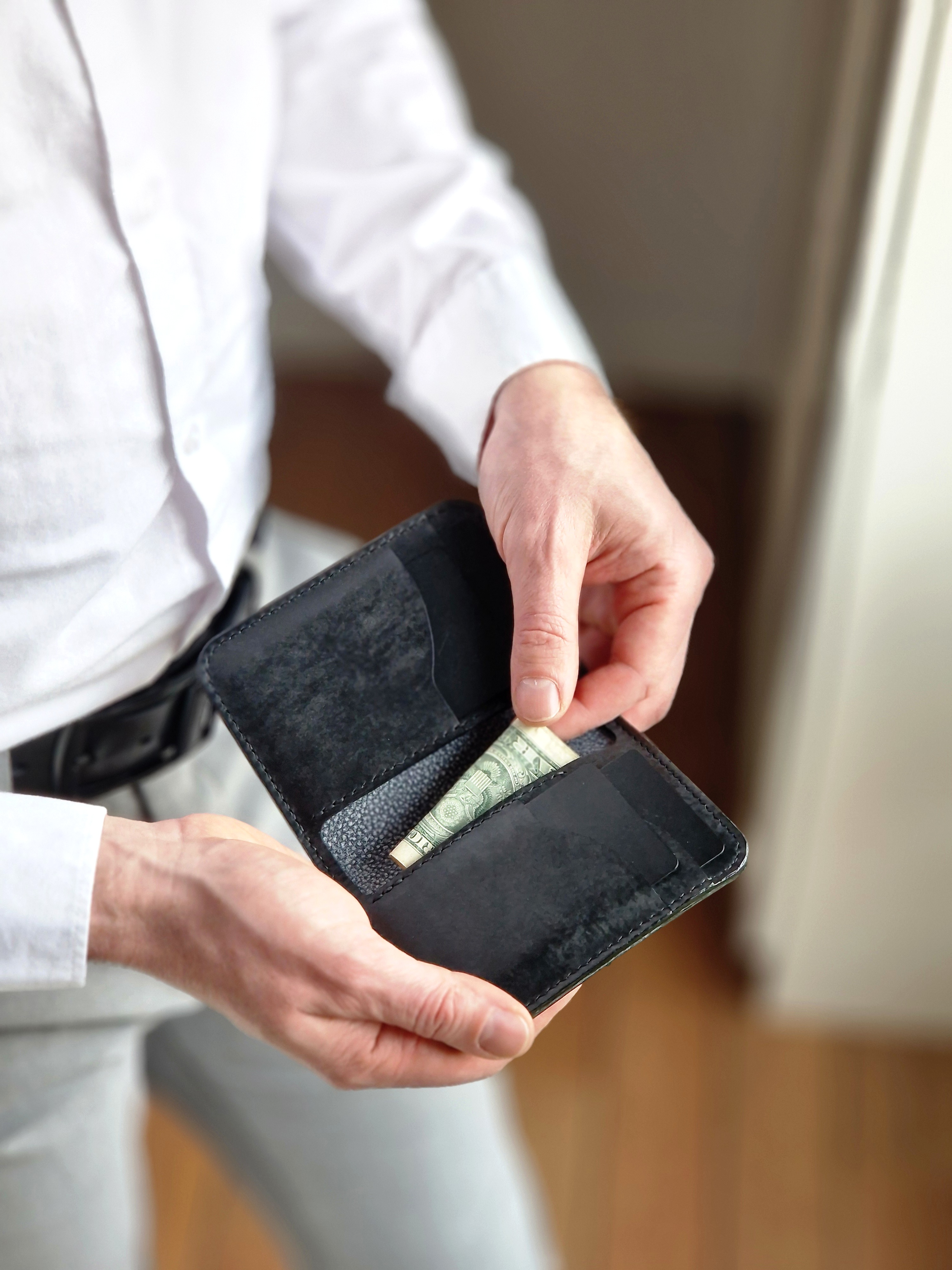 Dark Navy Fold Wallet