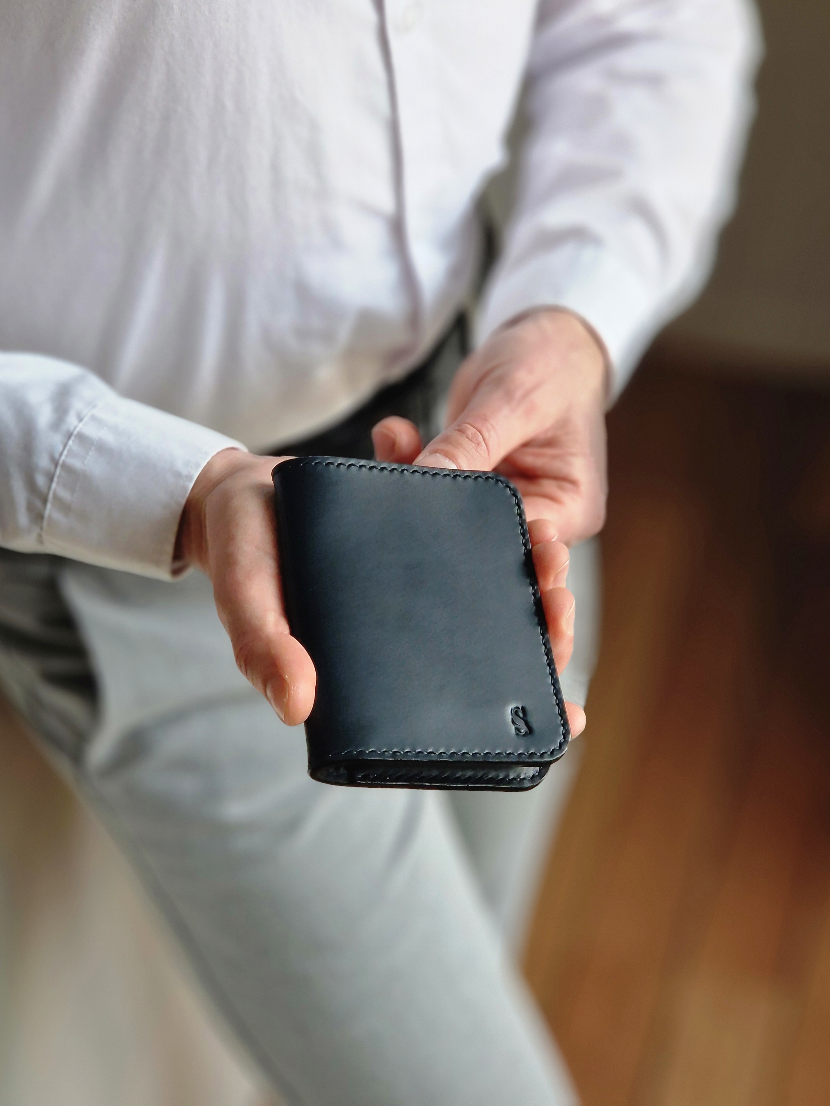 Dark Navy Fold Wallet