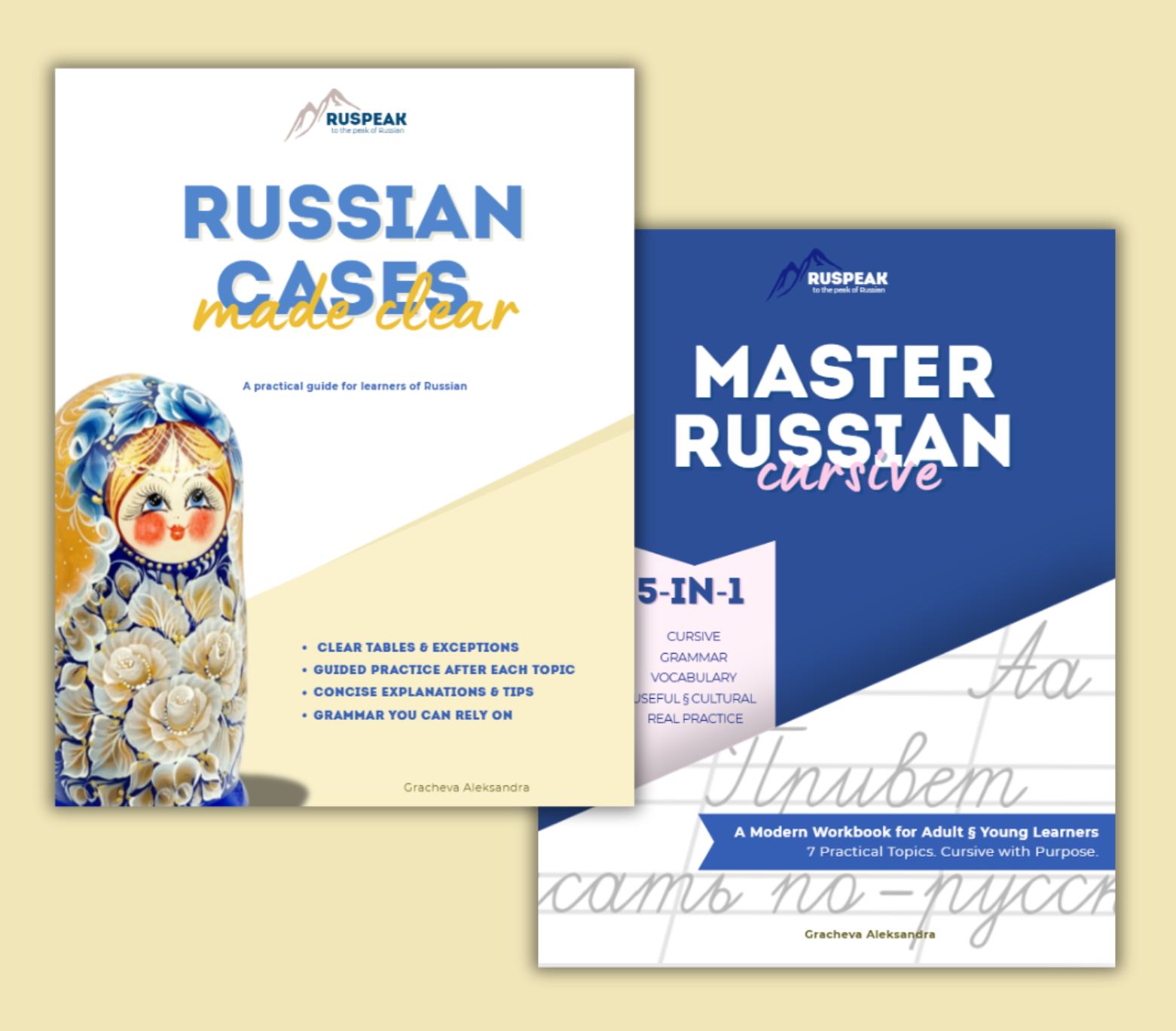 Russian Cases + Russian Cursive