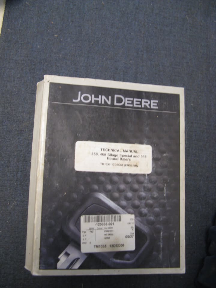 John Deere 468,568 baler tech manual