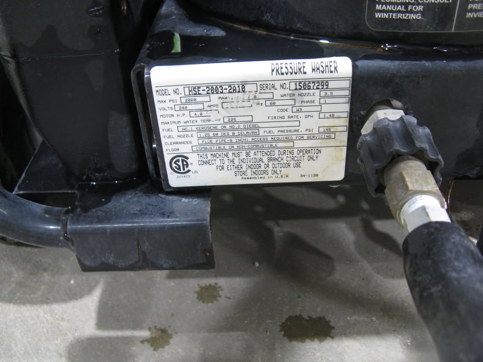 Mi-T-M hot water pressure washer