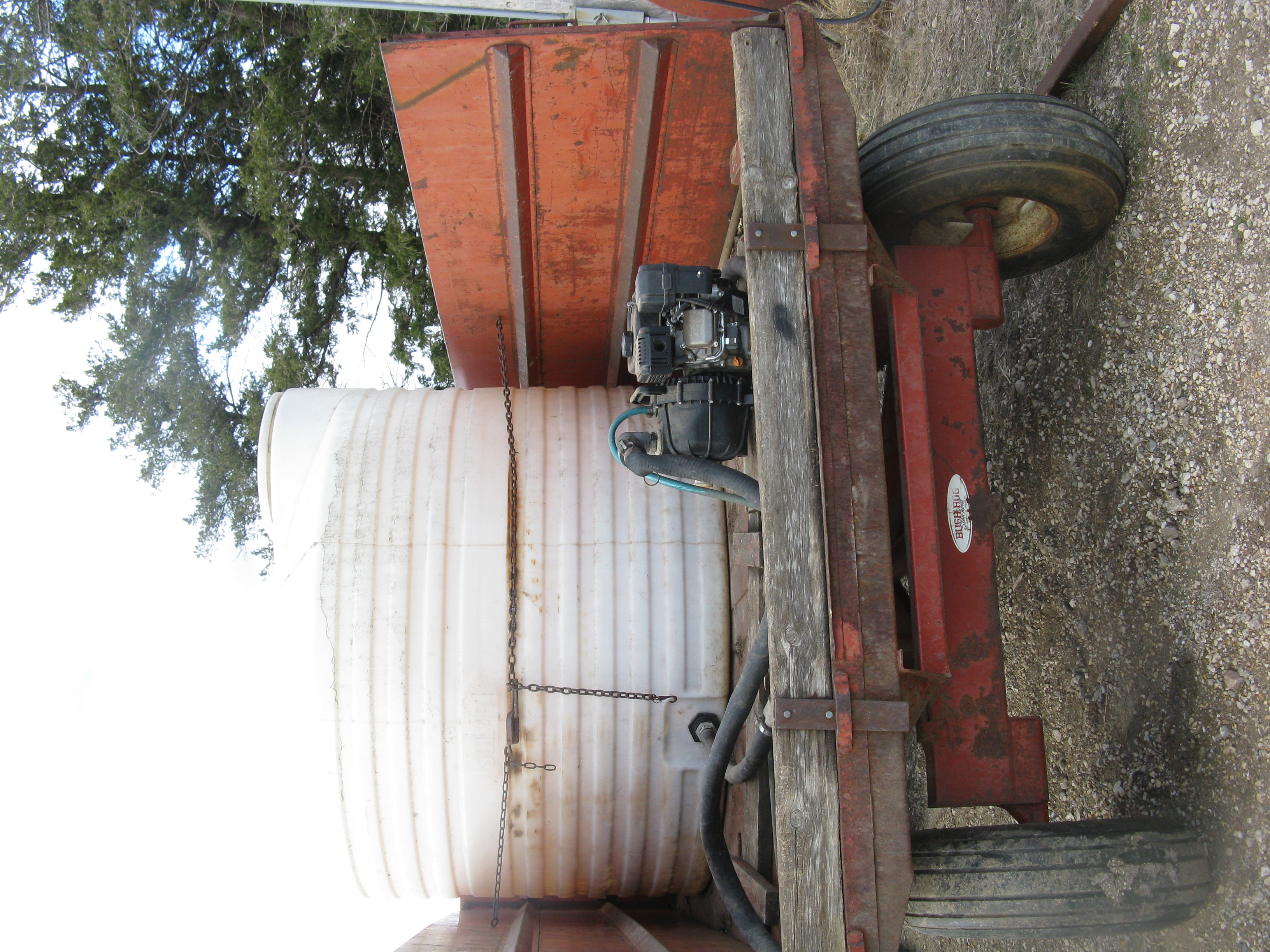 Stanhoist barge wagon with water tank and pump