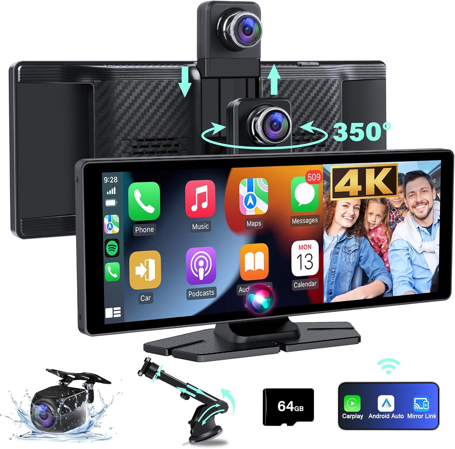 Écran Intelligent 4K Carplay CarBynevo D4