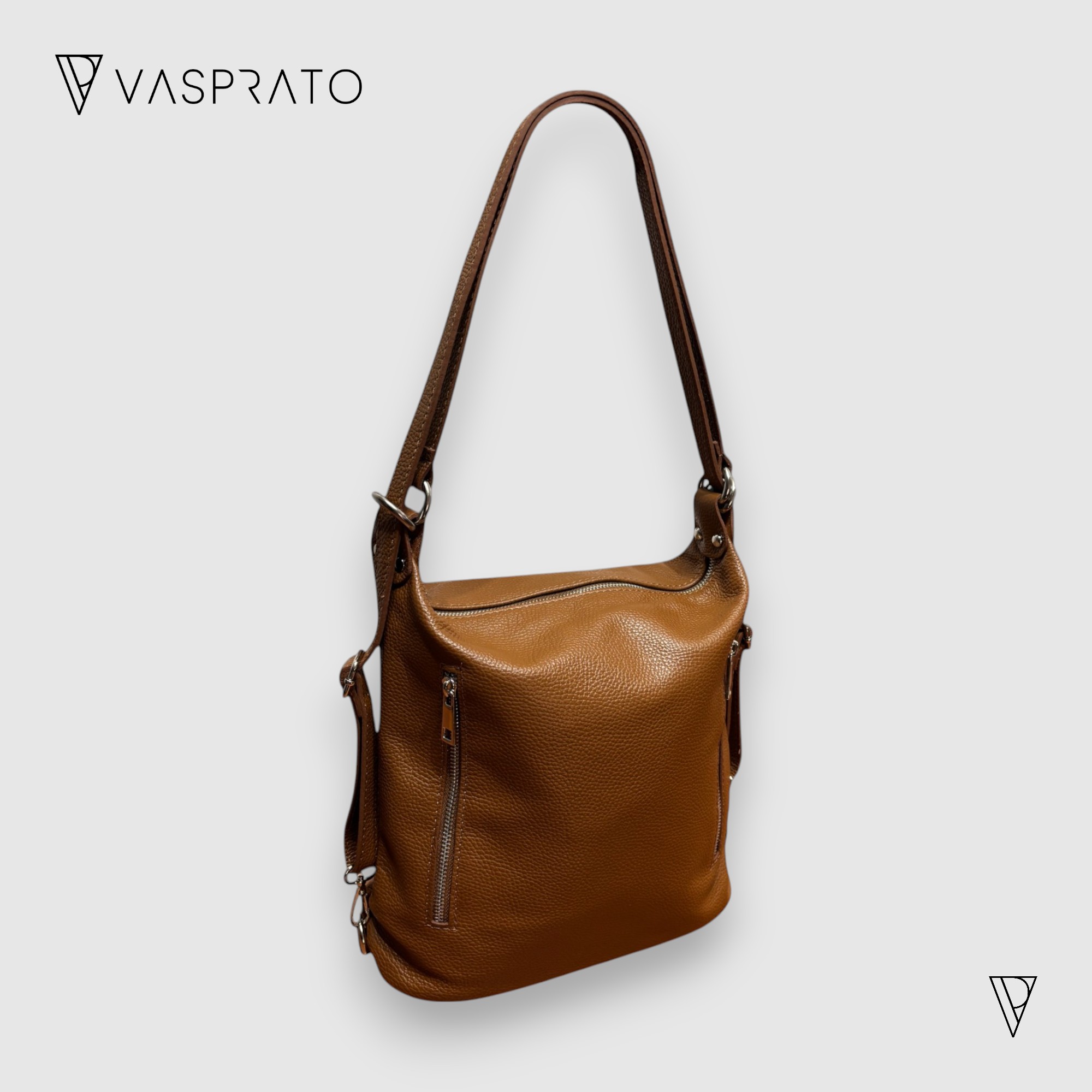 Bolso convertible en backpack de piel auténtica para mujer - bolso convertible 2 en 1 | Vasprato