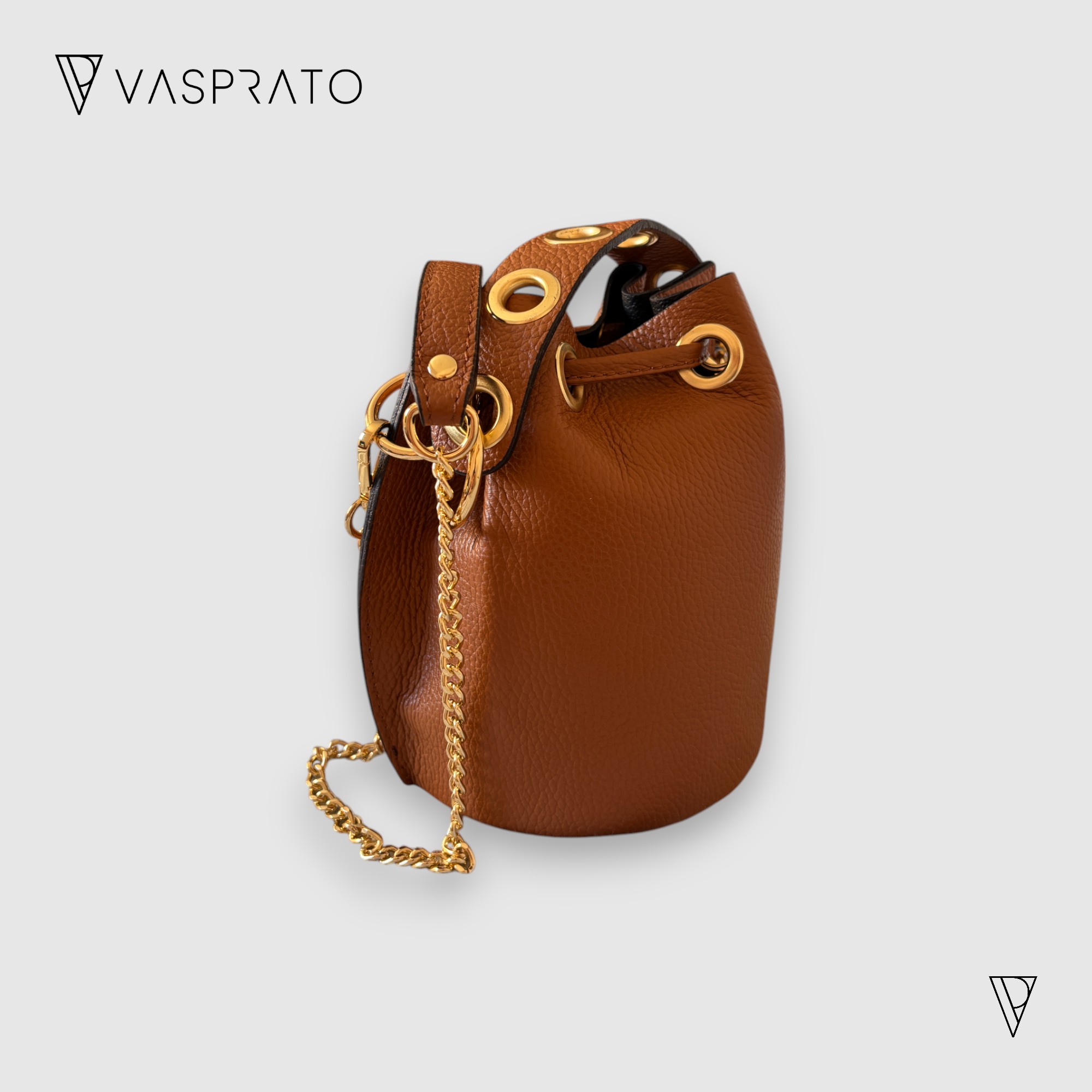 Bolso bucket mini de piel auténtica para mujer - elegante y sofisticado | Vasprato