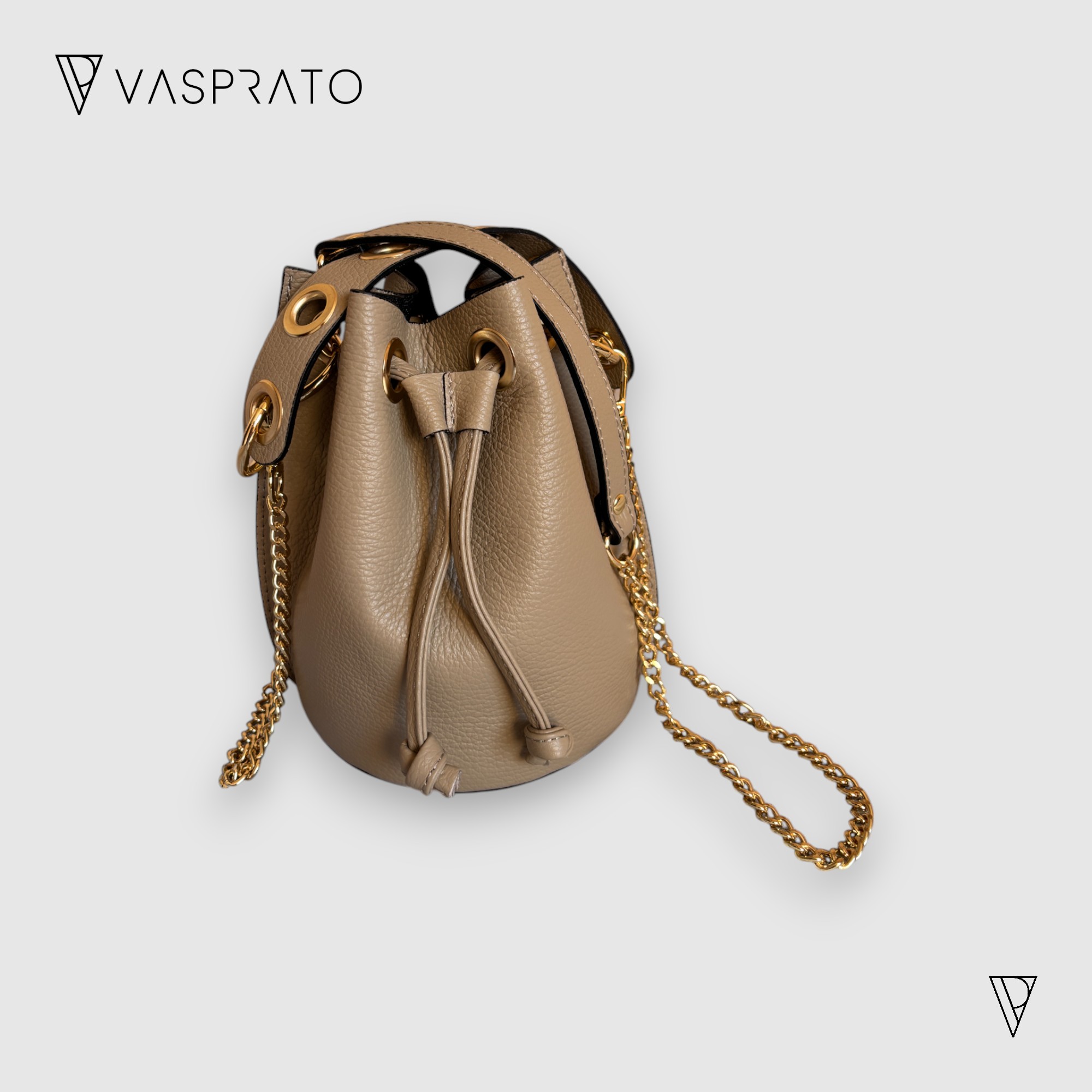 Bolso bucket mini de piel auténtica para mujer - elegante y sofisticado | Vasprato