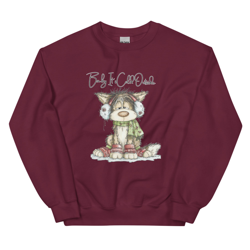 Baby It's Cold Outside Cute Winter Dog Sweatshirt