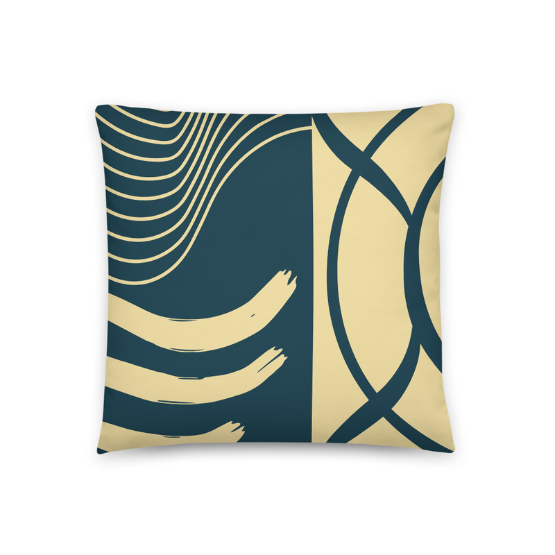 Modern Abstract Decorative Throw Pillow 18" x 18"
