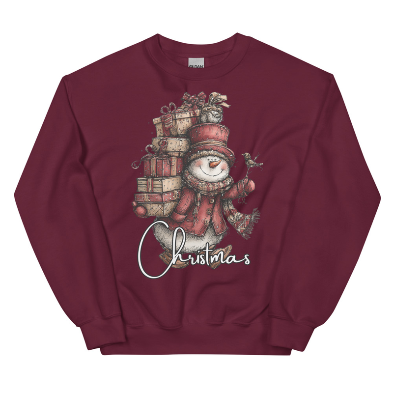 Christmas Snowman with Presents Sweatshirt