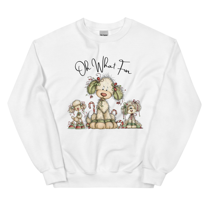 Oh What Fun Whimsical Poodle Sweatshirt