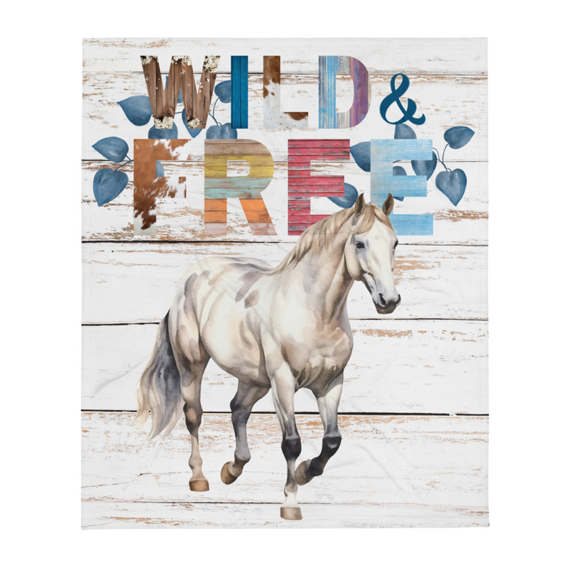 Wild & Free Horse 50"x 60" Throw Blanket
