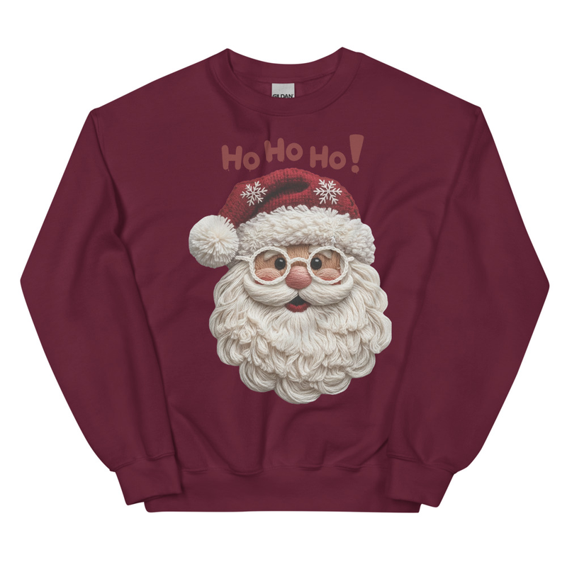 Ho Ho Ho Yarn Santa Claus Holiday Sweatshirt