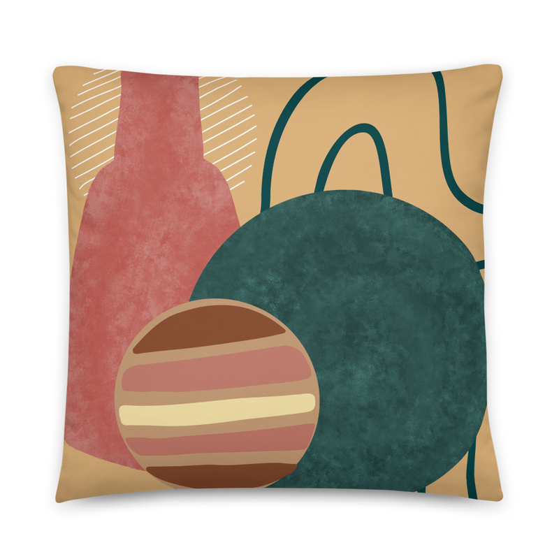 Abstract Art Decorative Pillow 22" x 22"