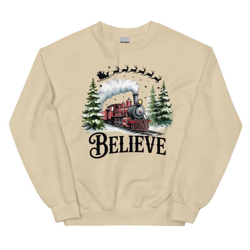 Christmas Believe Train Sweatshirt