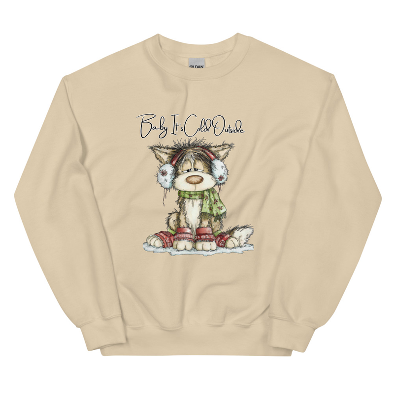 Baby It's Cold Outside Cute Winter Dog Sweatshirt