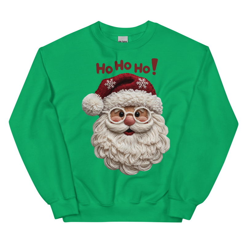 Ho Ho Ho Yarn Santa Claus Holiday Sweatshirt
