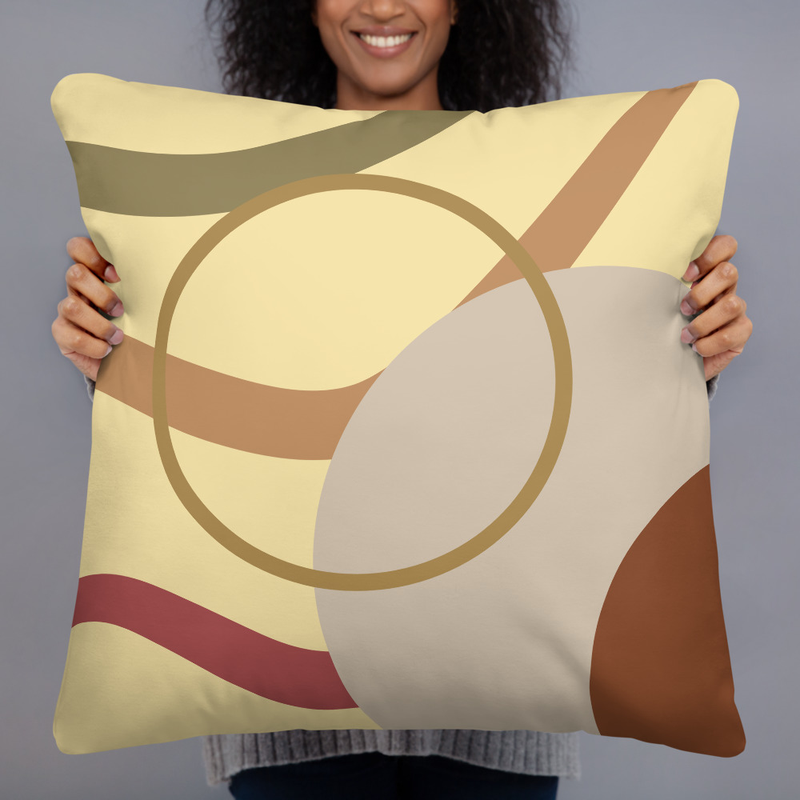 Abstract Art Decorative Cushion 22" x 22"