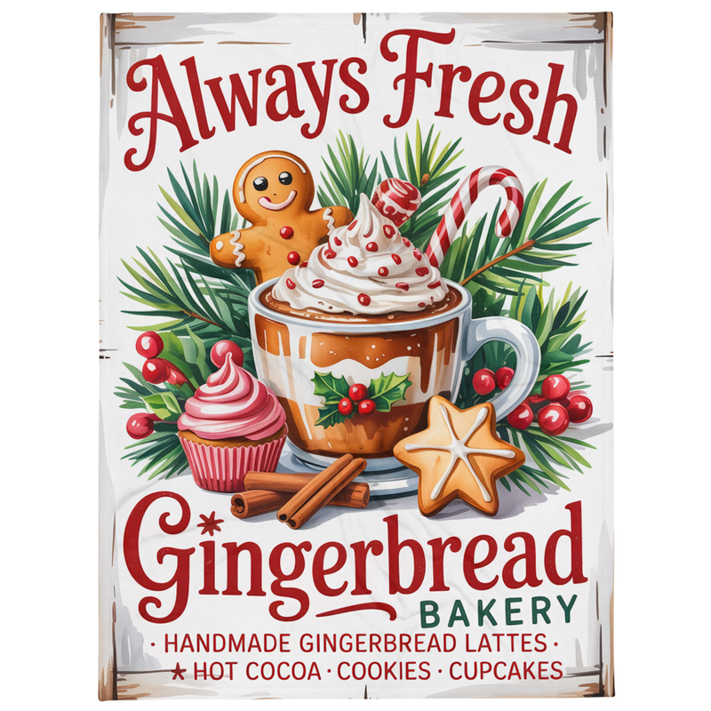 Always Fresh Gingerbread Throw Blanket