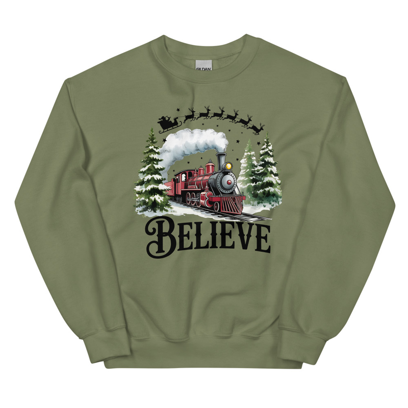 Christmas Believe Train Sweatshirt
