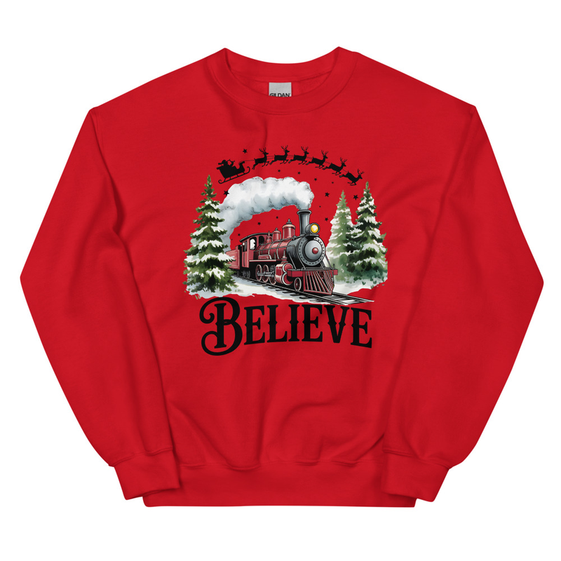 Christmas Believe Train Sweatshirt