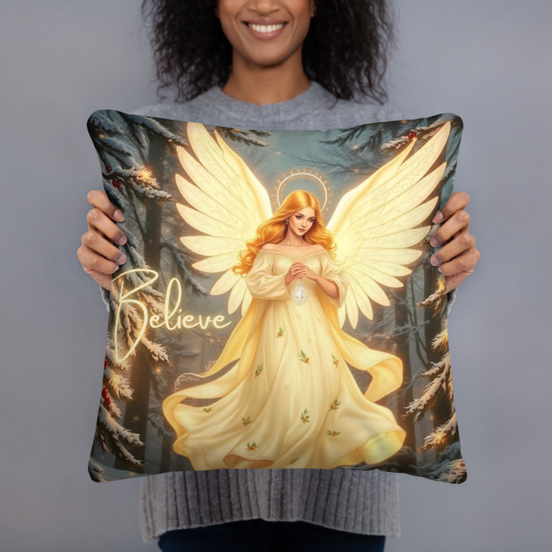 Believe Angel Decorative Pillow