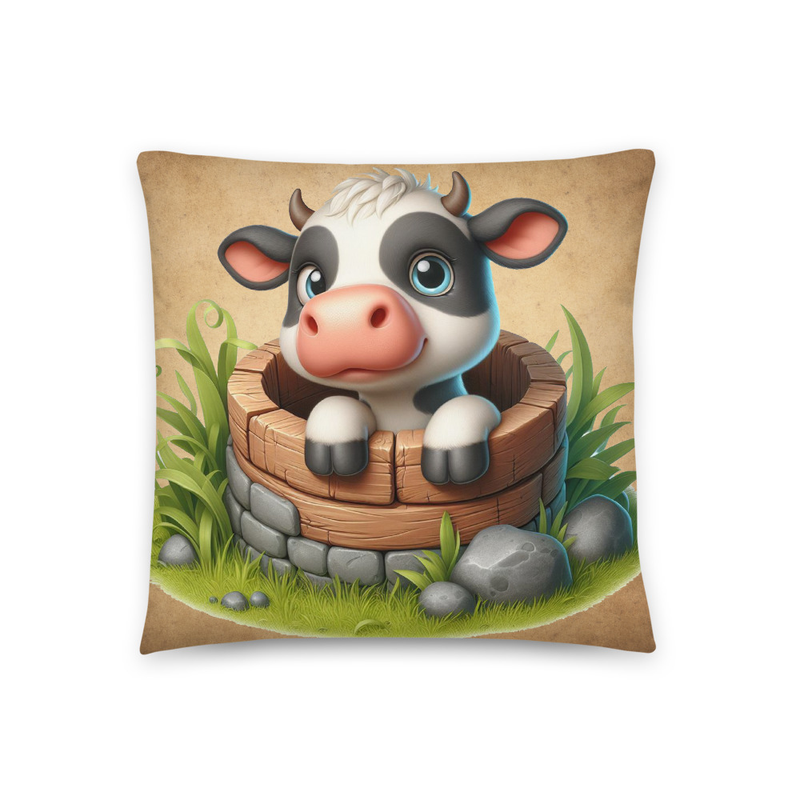 Cute Cow 18' x 18" Decorative Throw Pillow
