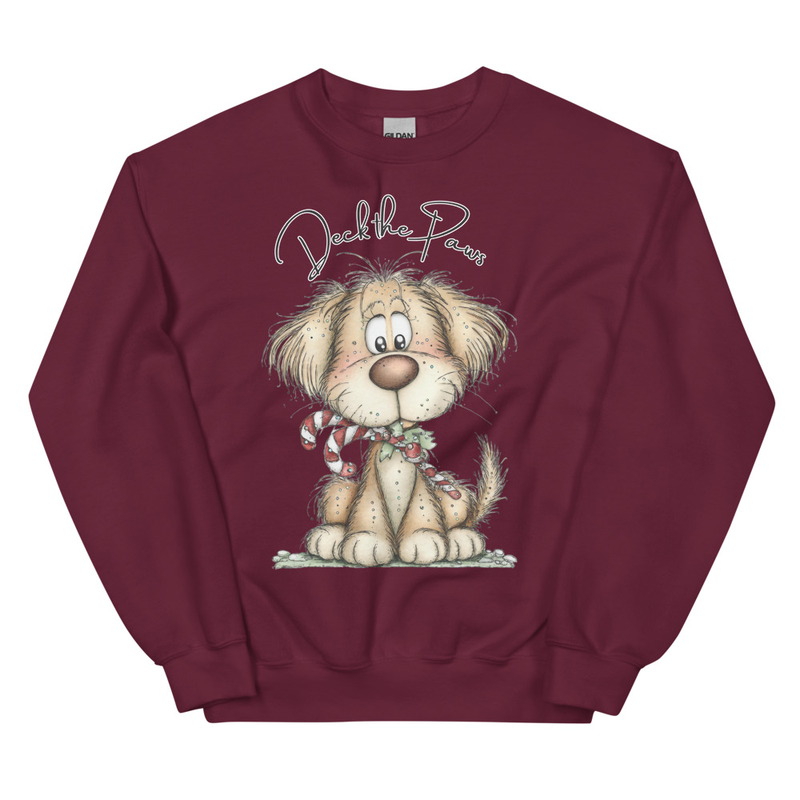 Deck the Paws Whimsical Dog Sweatshirt