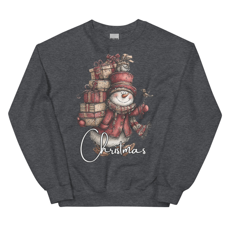 Christmas Snowman with Presents Sweatshirt