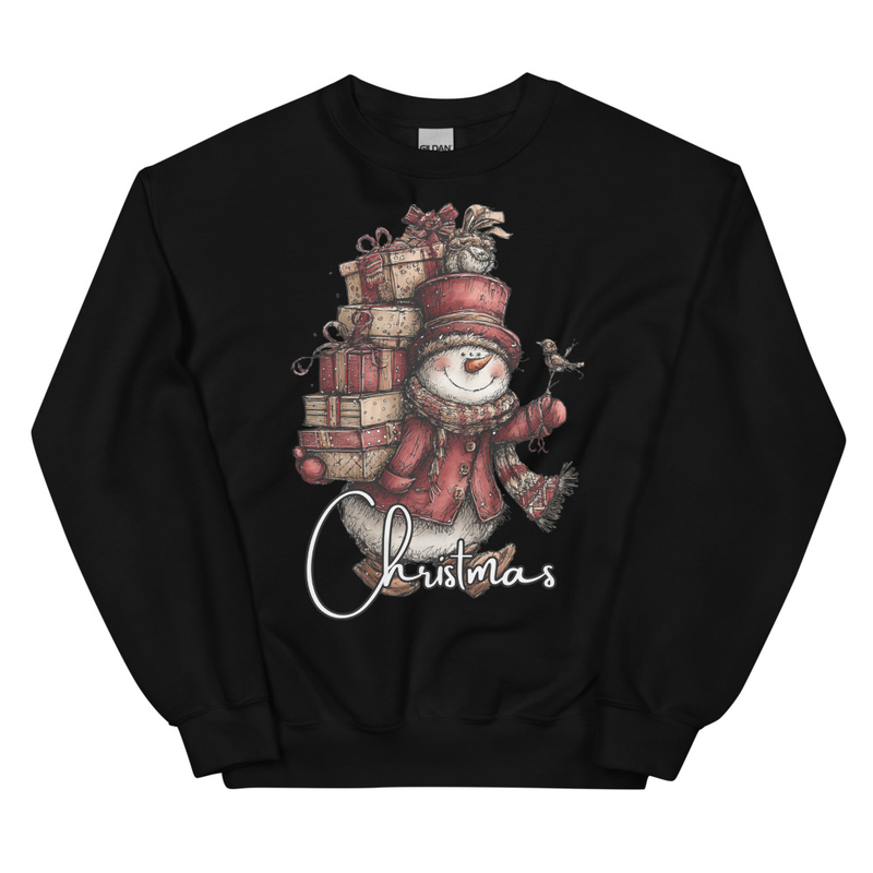 Christmas Snowman with Presents Sweatshirt