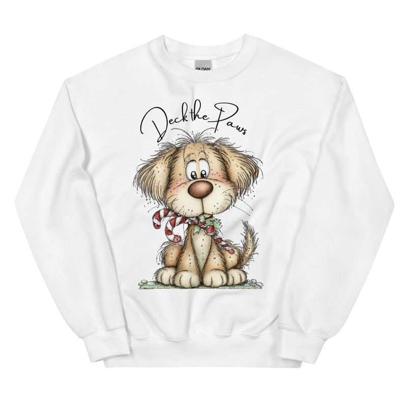 Deck the Paws Whimsical Dog Sweatshirt