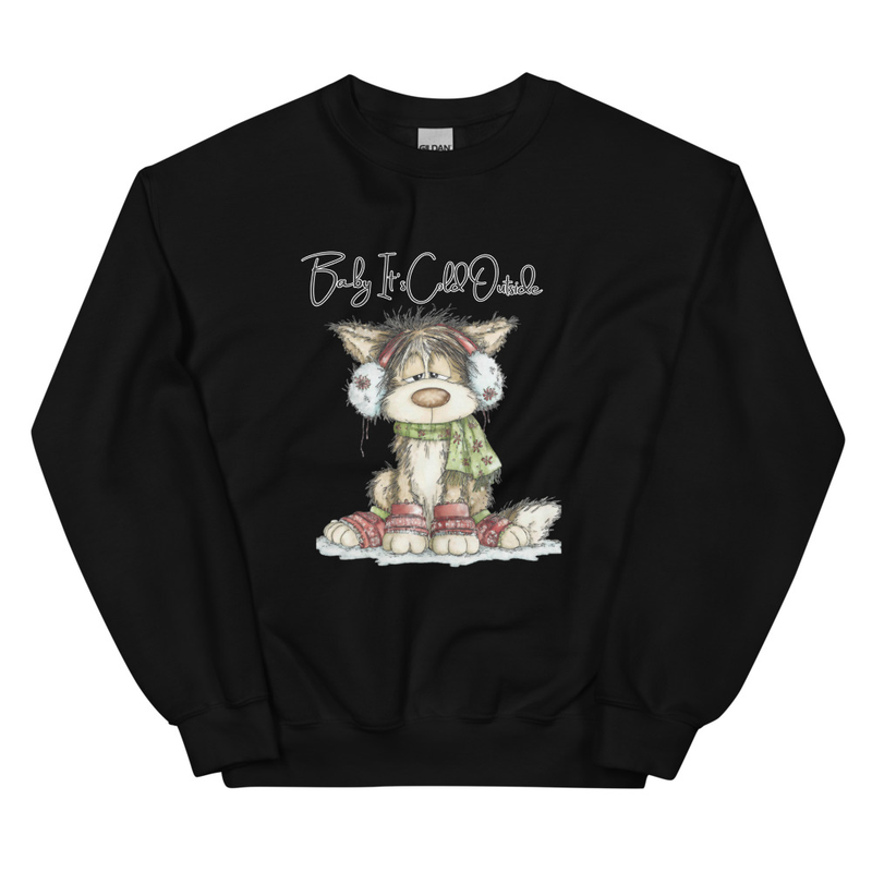 Baby It's Cold Outside Cute Winter Dog Sweatshirt