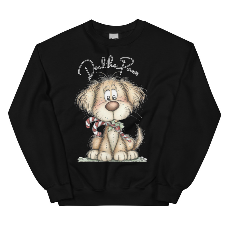 Deck the Paws Whimsical Dog Sweatshirt