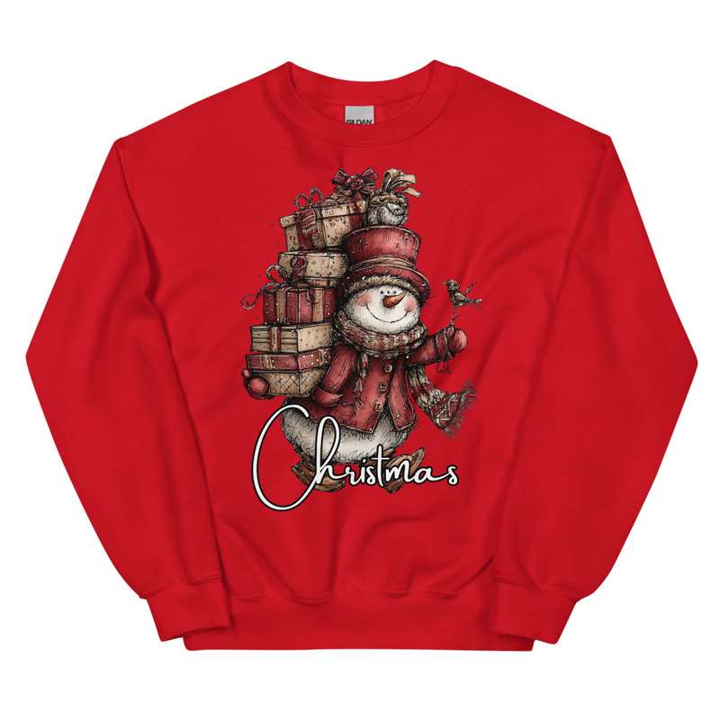 Christmas Snowman with Presents Sweatshirt