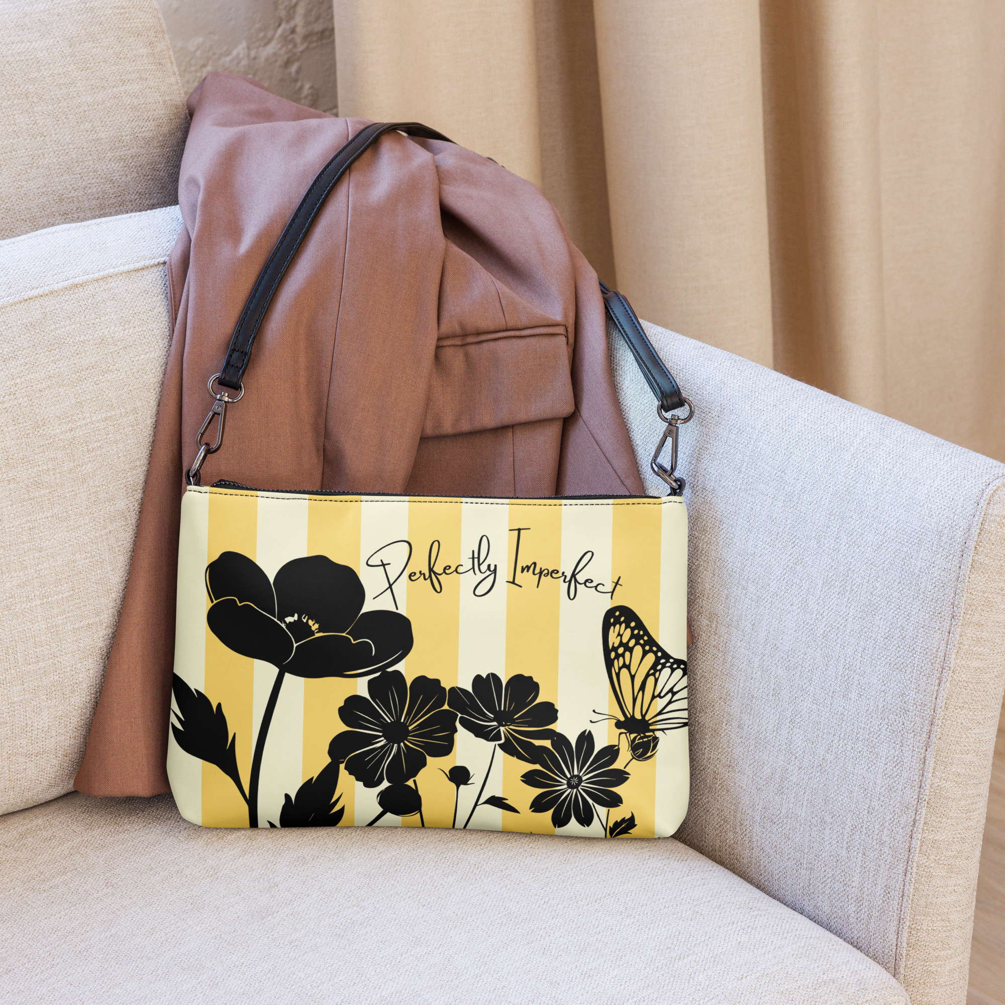 Perfecty Imperfect Floral Clutch Crossbody Bag