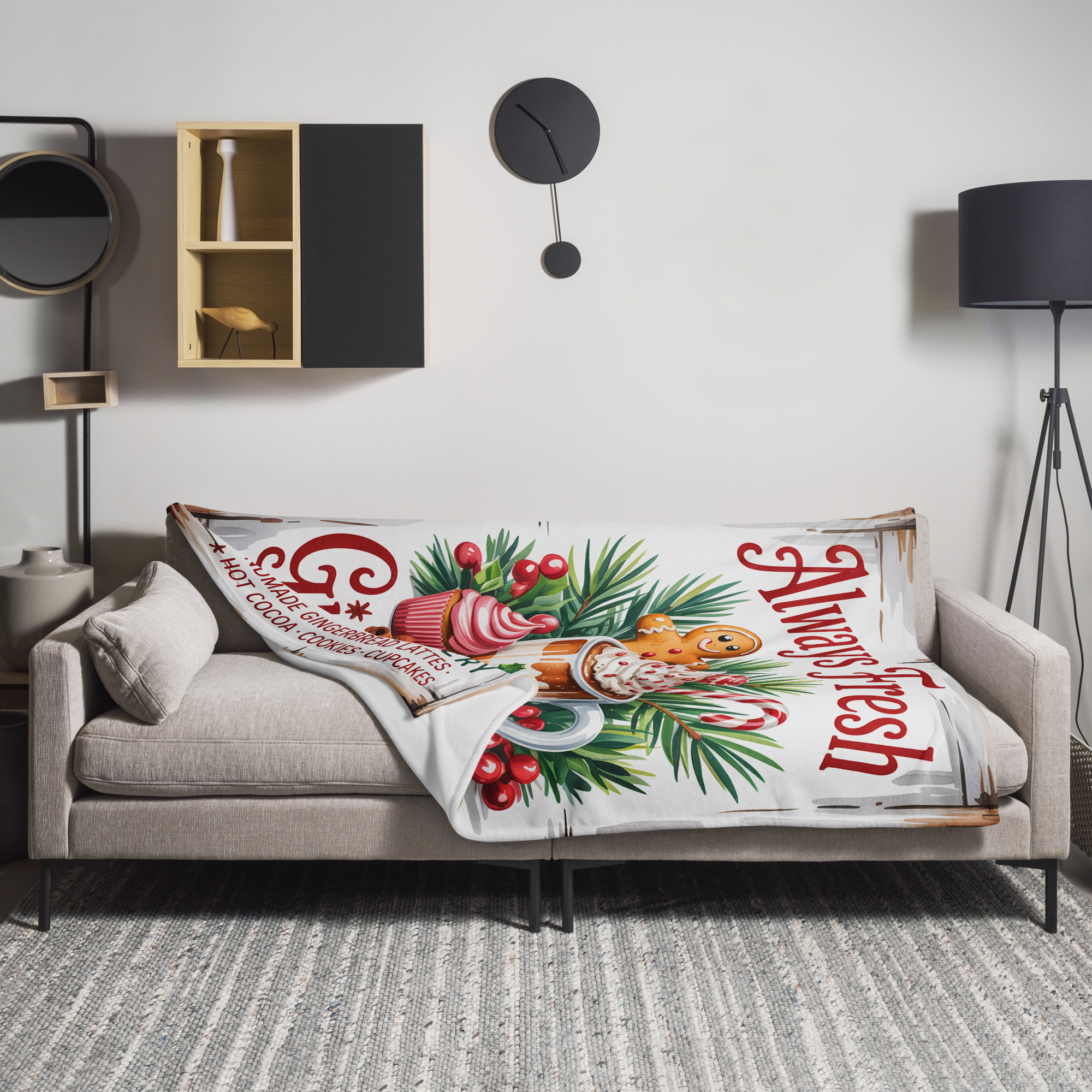 Always Fresh Gingerbread Throw Blanket