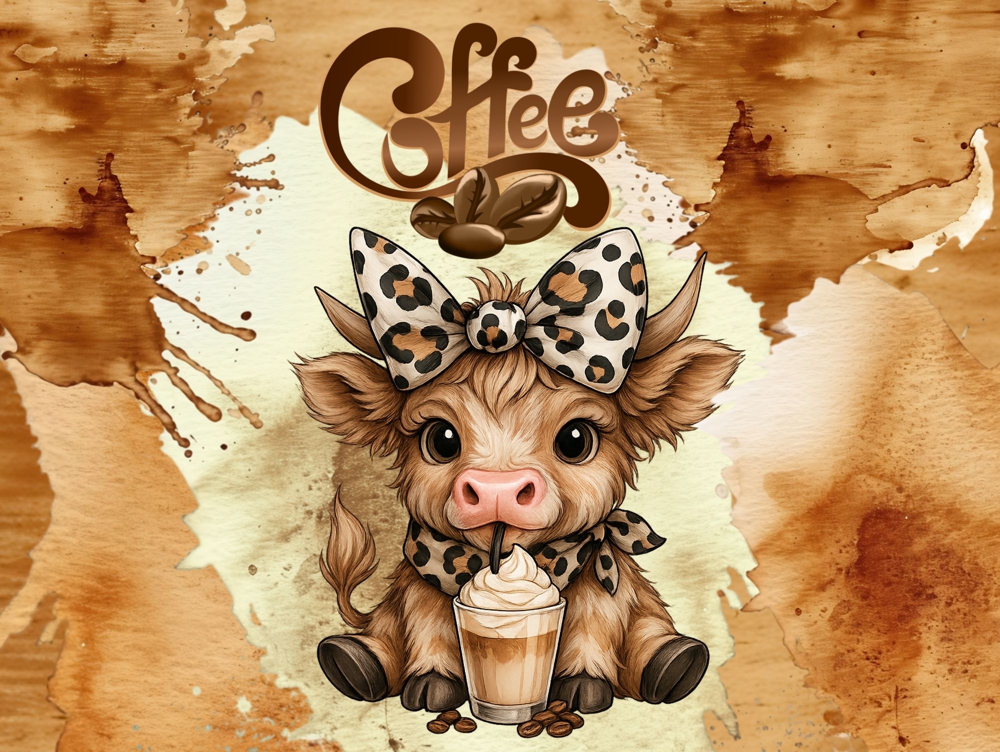 Highland Cow Coffee Tumbler - Stainless Steel 20oz