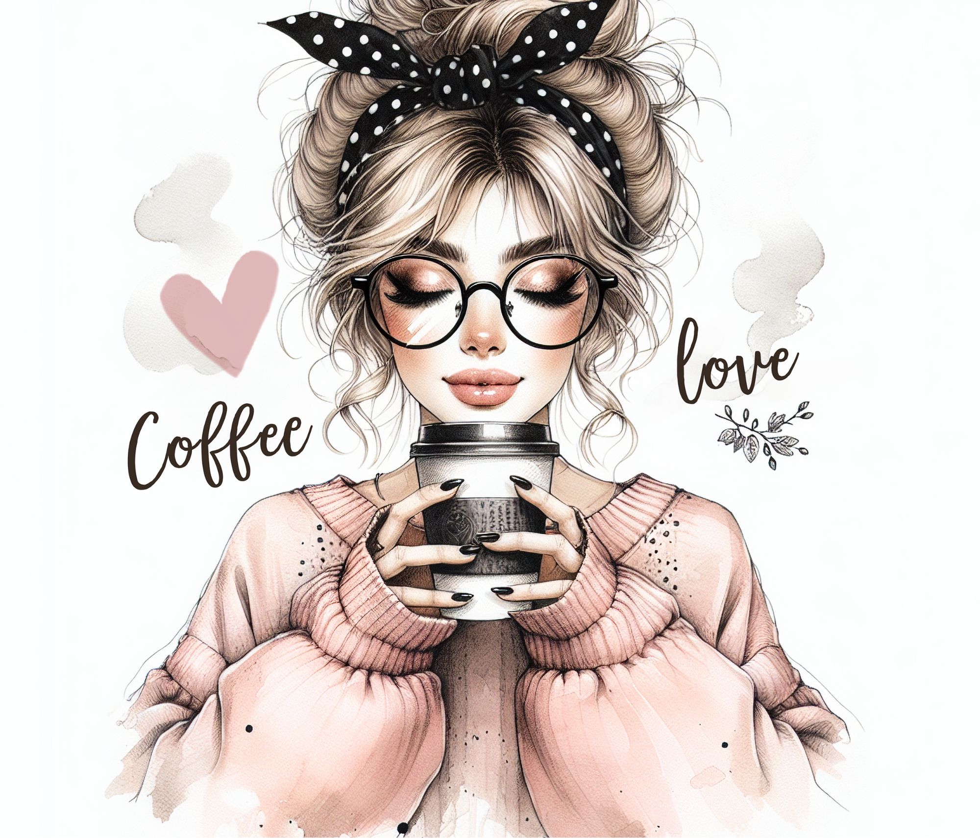 "Coffee Love" Tumbler - Stainless Steel 20oz