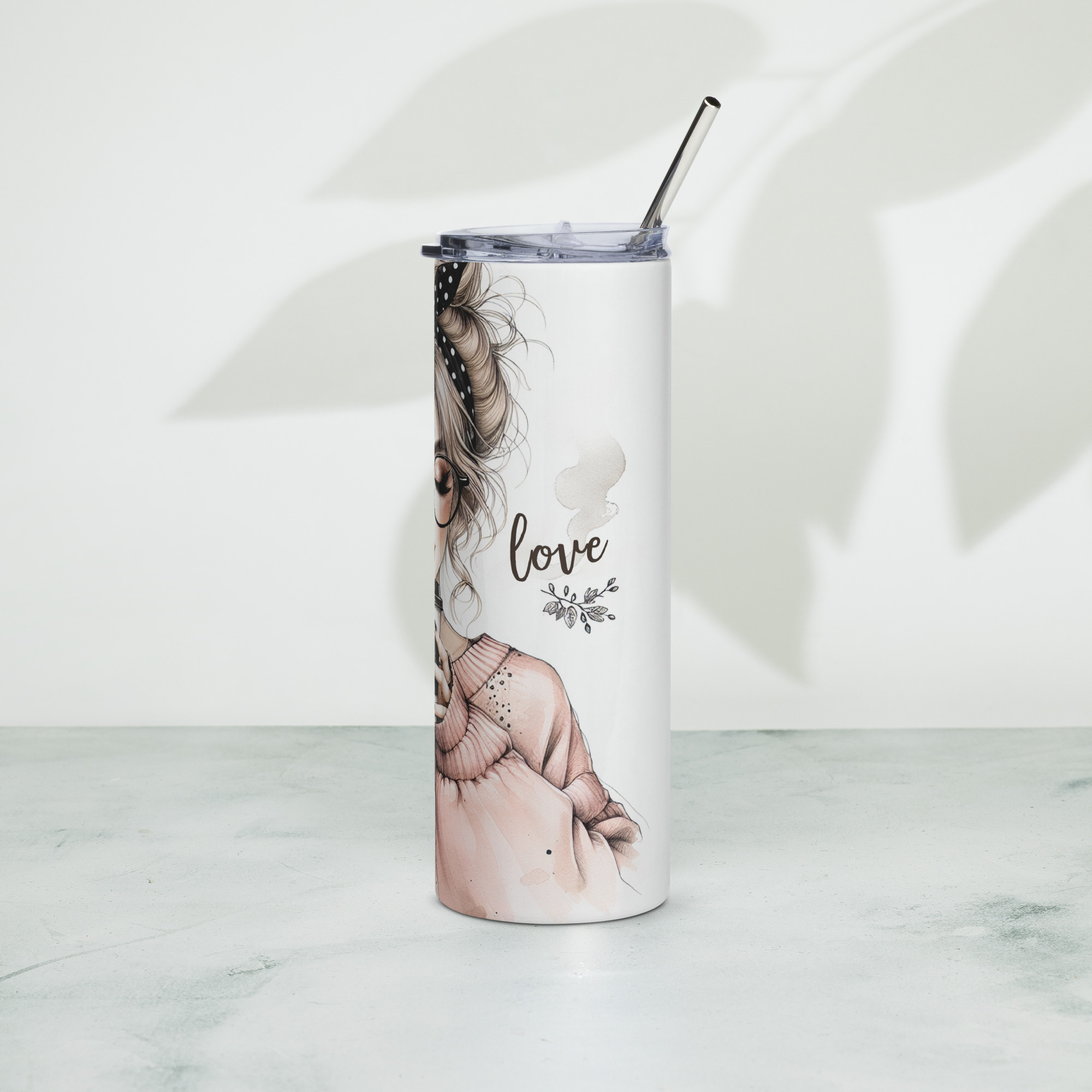 "Coffee Love" Tumbler - Stainless Steel 20oz