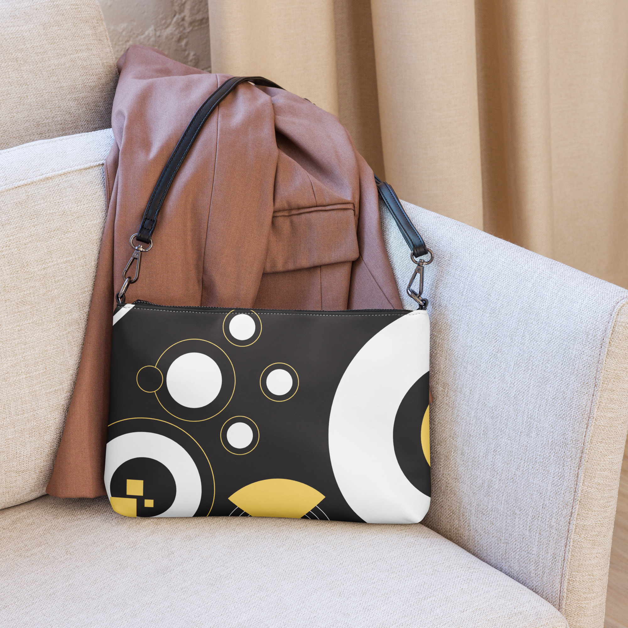 Geometric Pattern Crossbody Bag