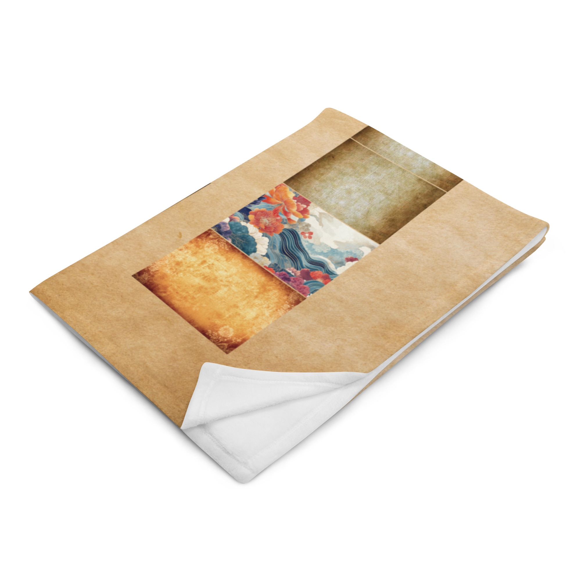 Elegant Vintage Japanese-Style Decorative 50" x 60" Throw Blanket