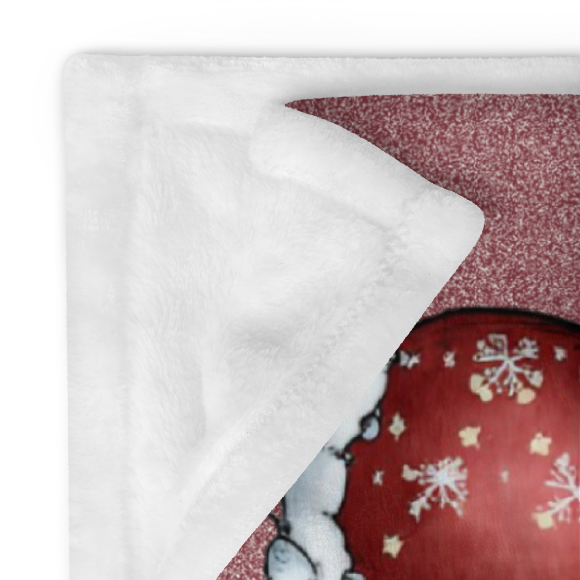 Fa La La La Lazy Whimsical Puppy 50" x 50" Holiday Throw Blanket Blanket