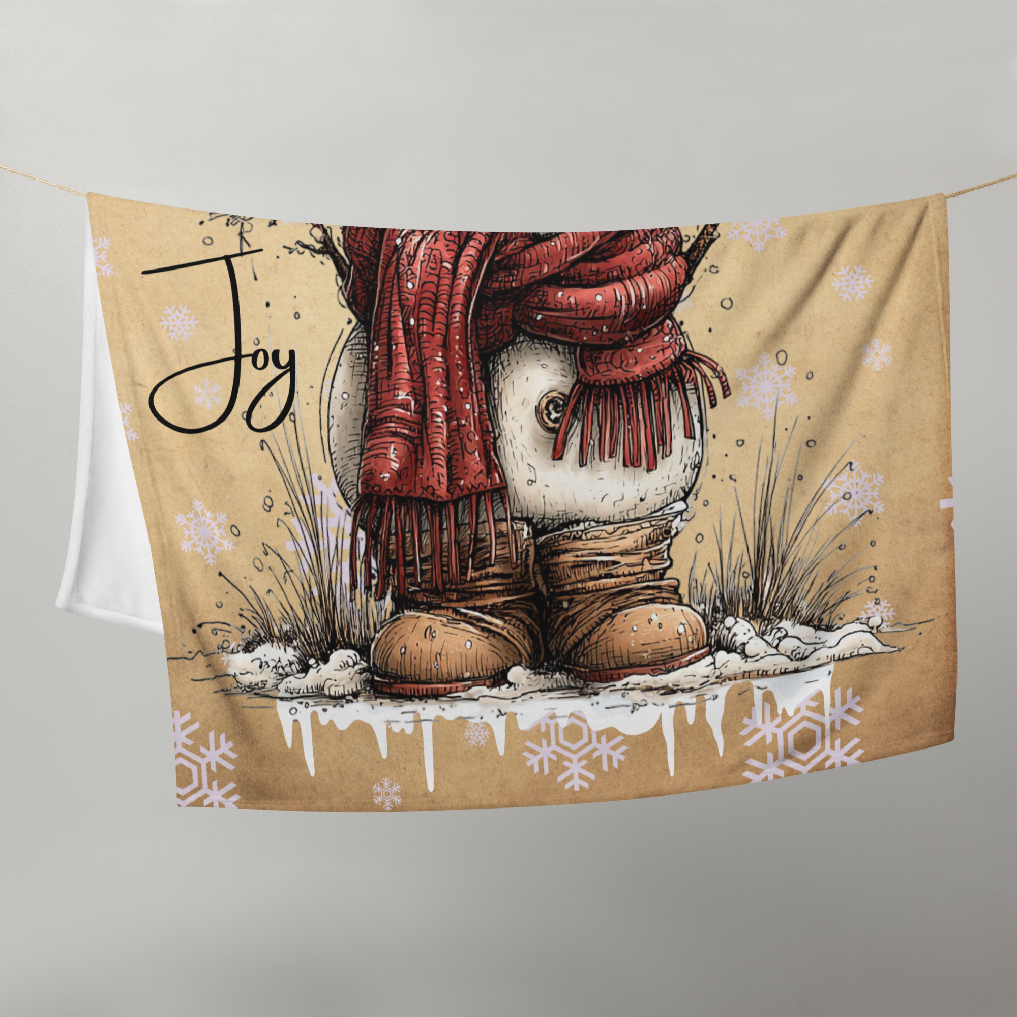 Snuggle Up with Joy: Vintage Whimsical Snowman 50" x 60" Throw Blanket