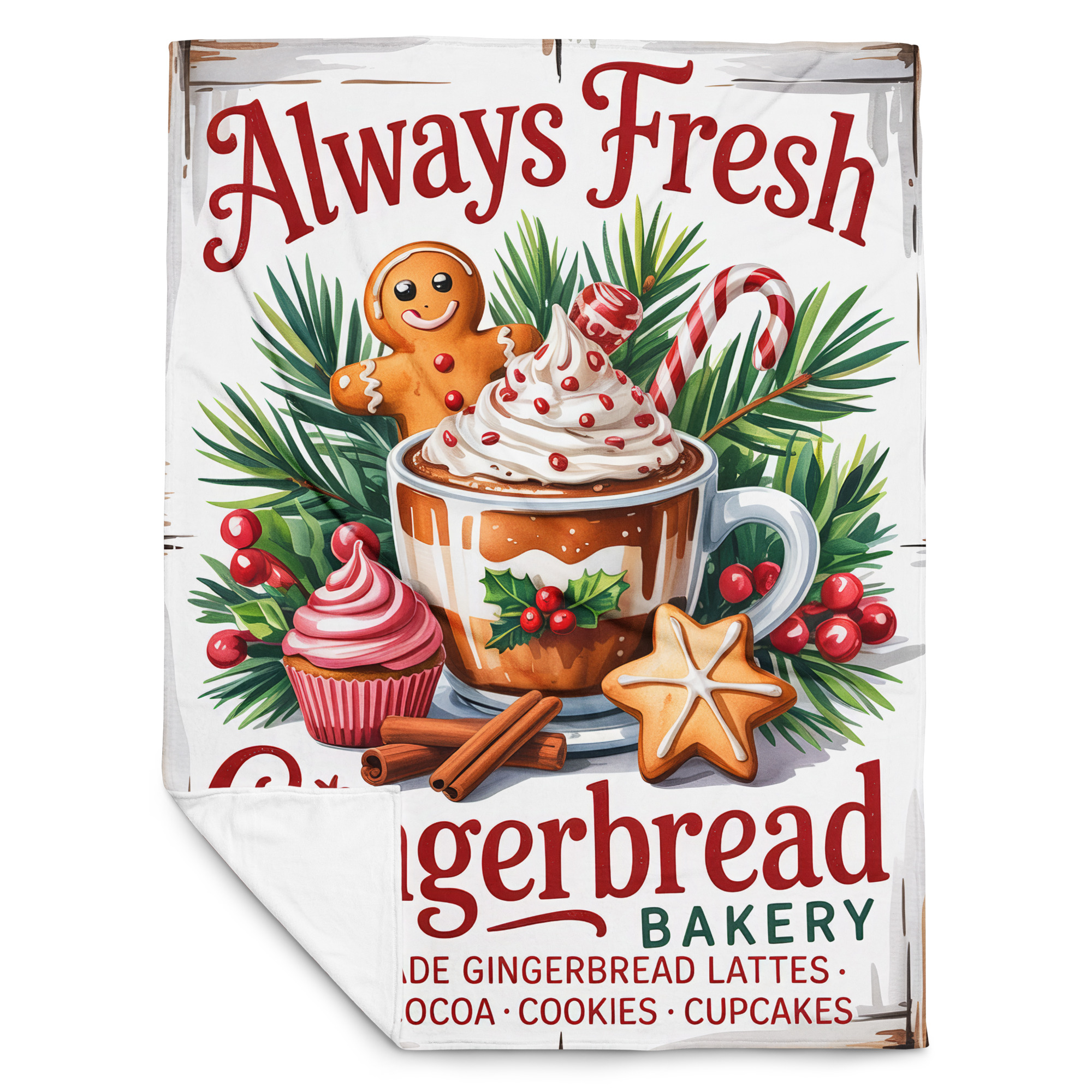 Always Fresh Gingerbread Throw Blanket