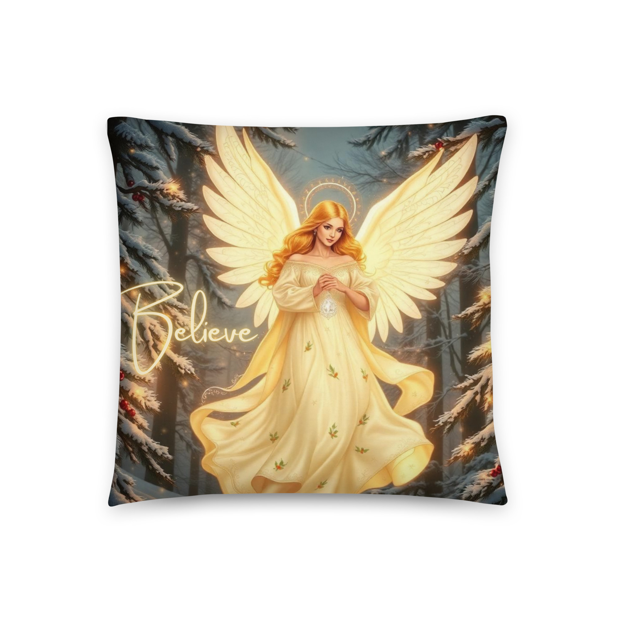 Believe Angel Decorative Throw Pillow 18" x 18"