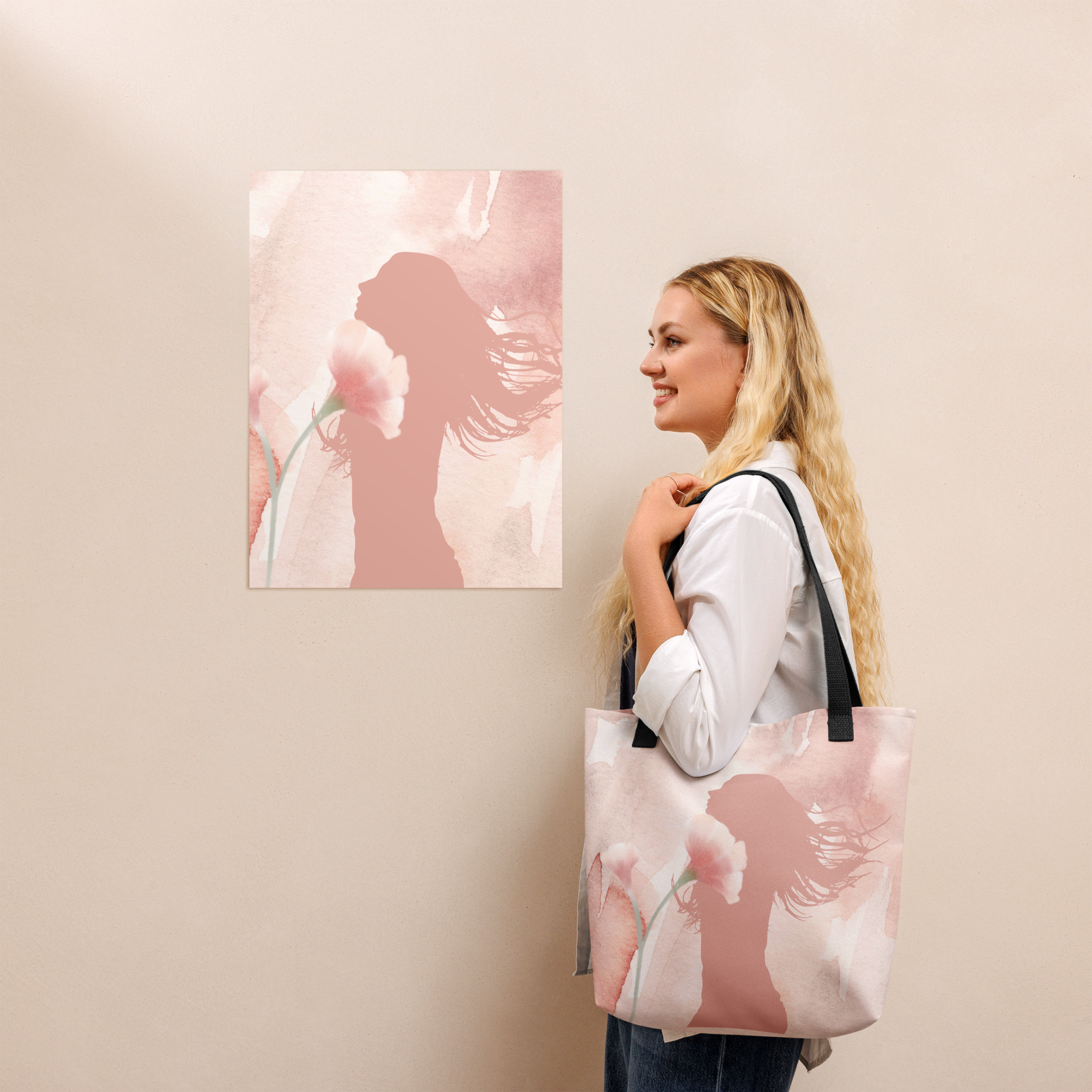 Artistic Silhouette Tote Bag