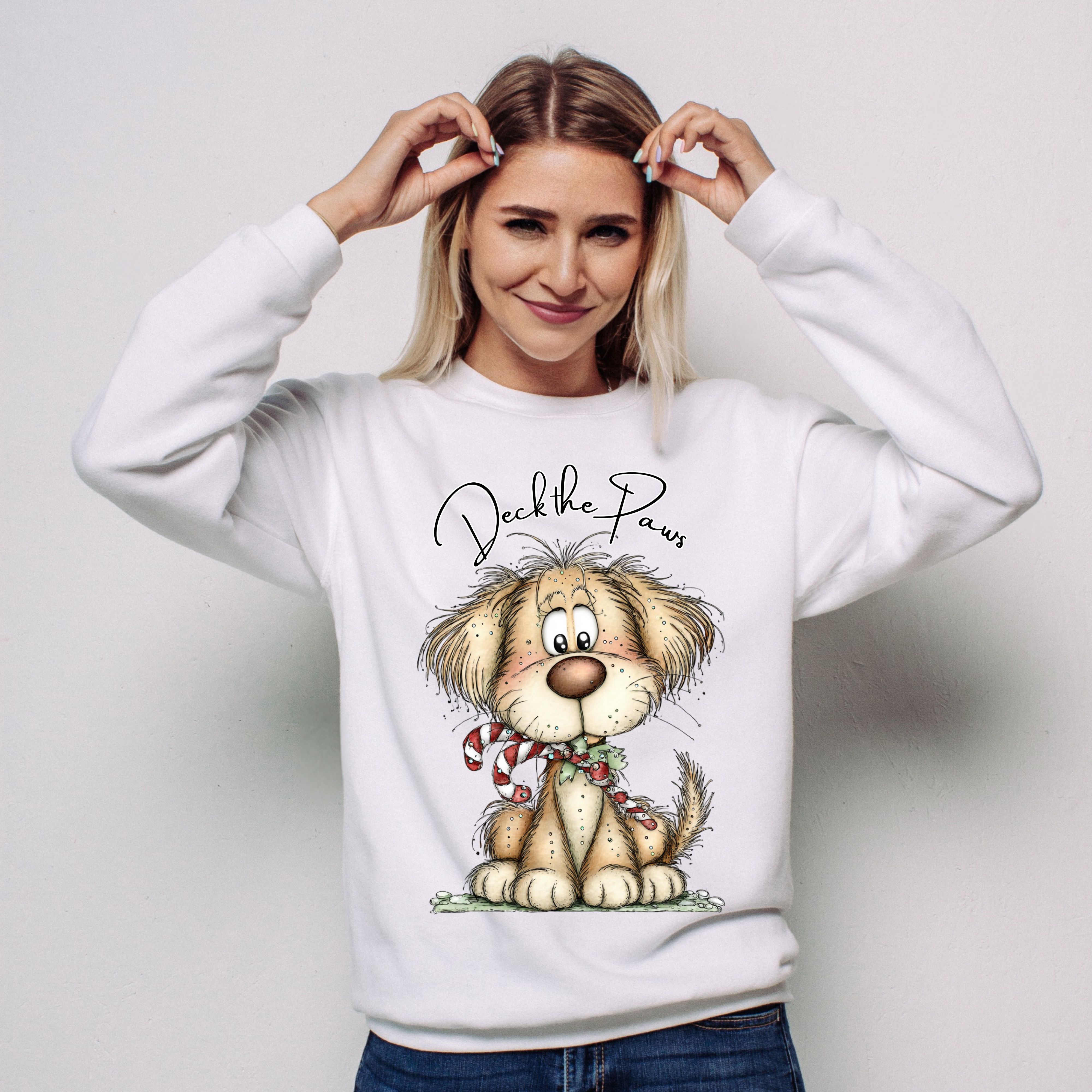 Deck the Paws Whimsical Dog Sweatshirt