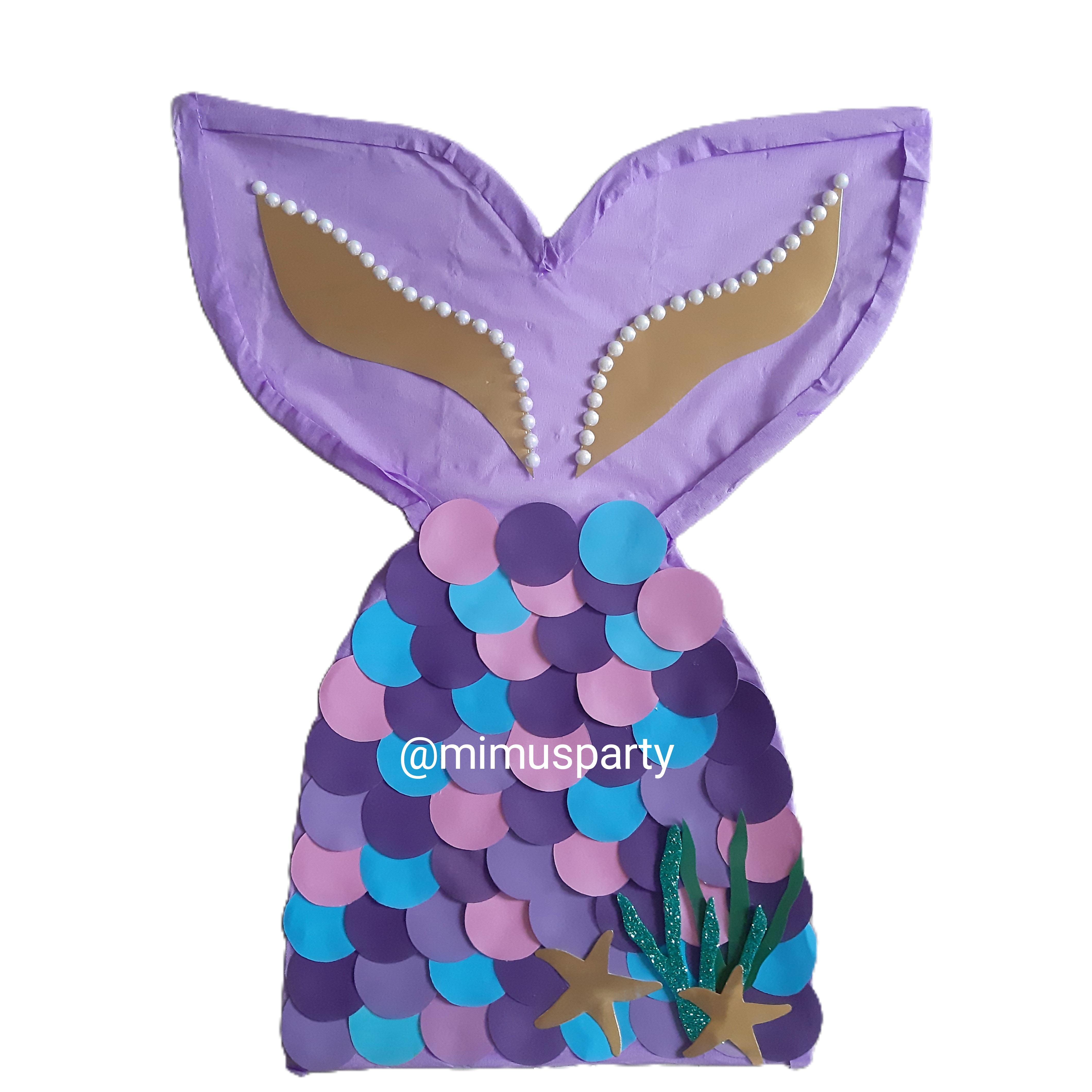 Blue, Purple and Pink Mermaid Tail Piñata