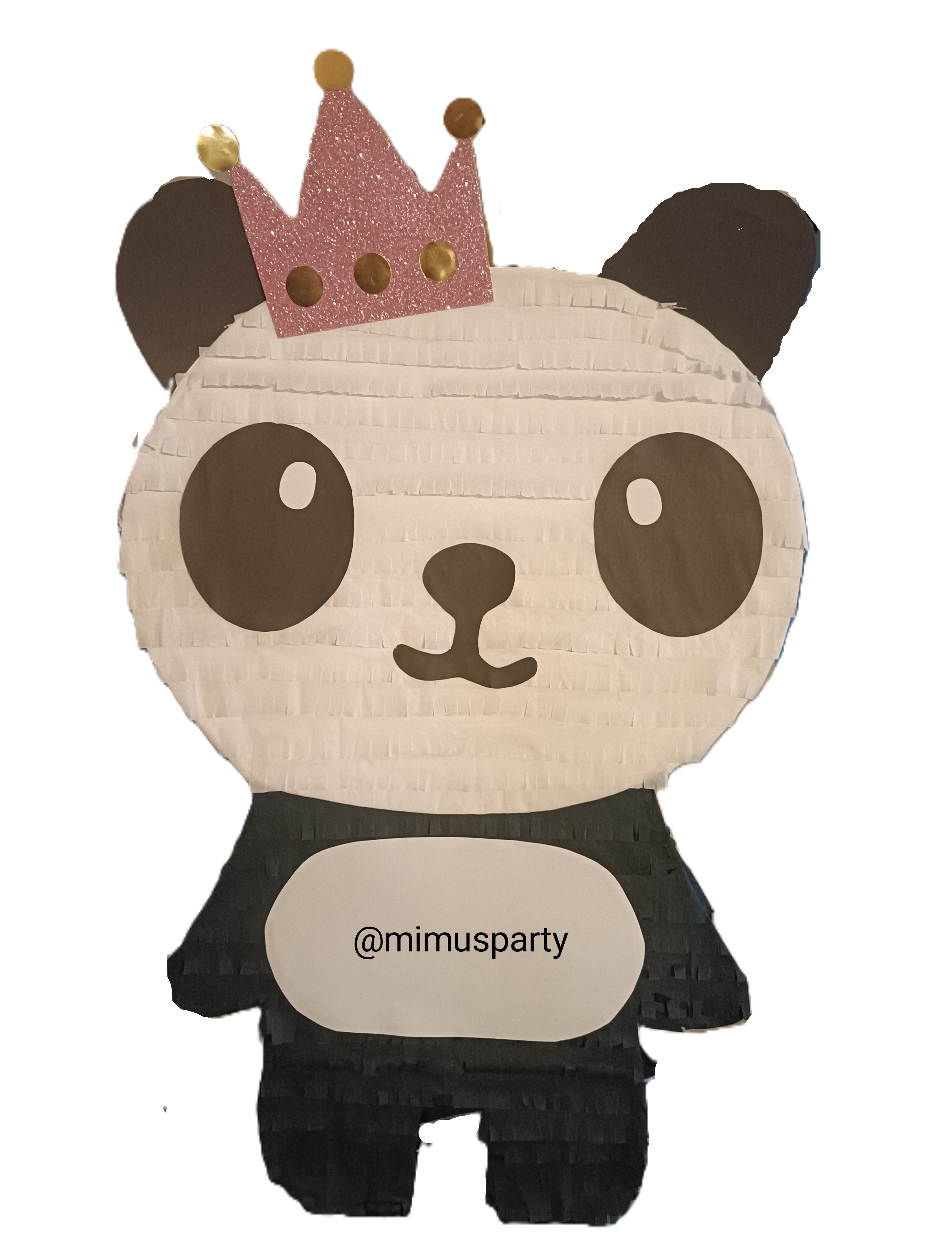Panda Pinata with Crown