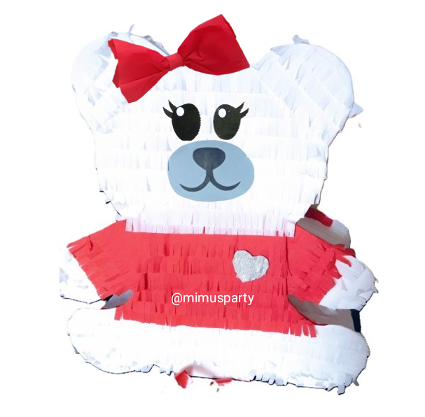 Charming White Teddy Bear Piñata