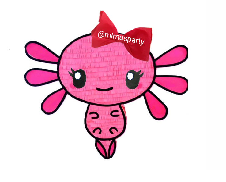 Pink Axolotl Pinata